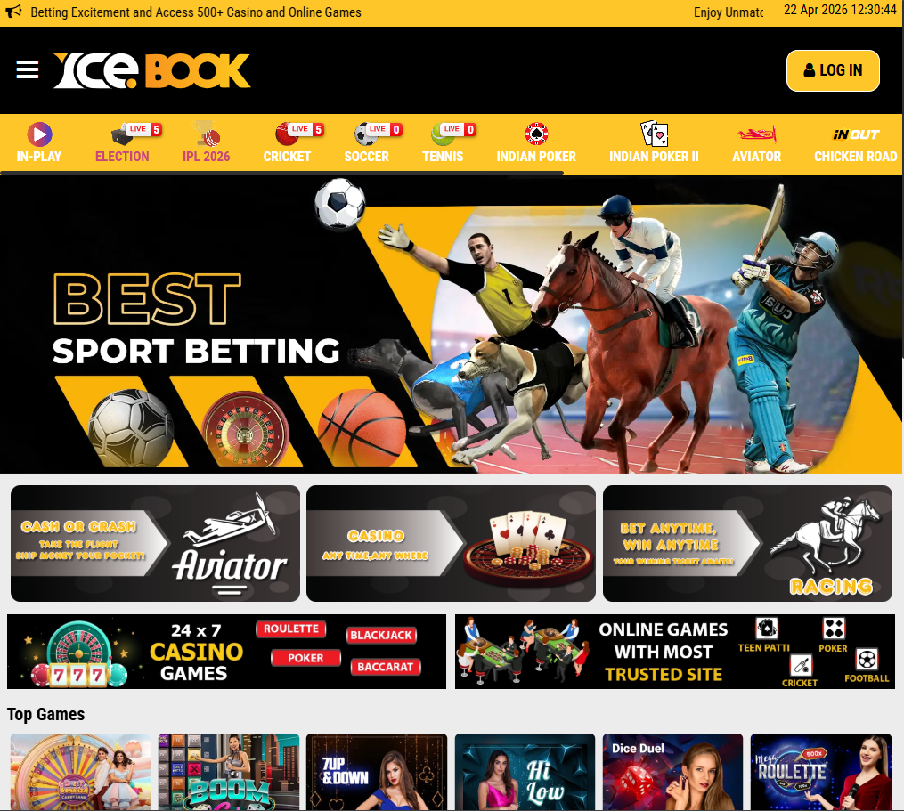 Icebook7 - Coolest Sportsbook India